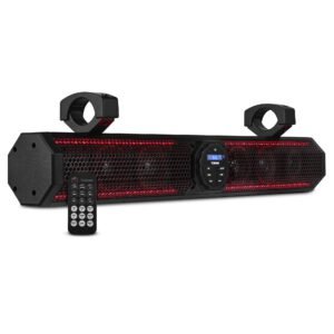 MARINE AMPLIFIED WITH BLUETOOTH SOUNDBAR SPEAKER SYSTEMS WITH RGB LIGHTS